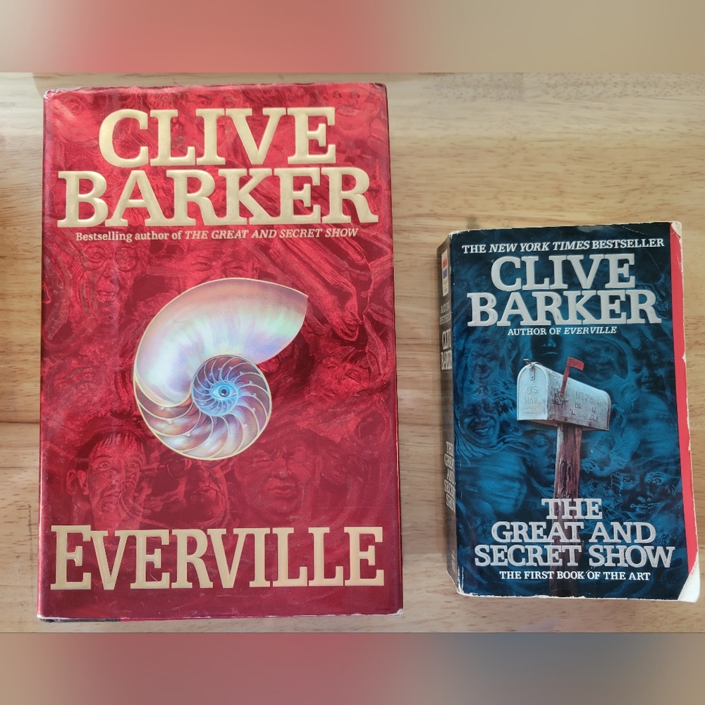 CLIVE BARKER Book of the Art Vol 1 &2 Great & Secret Show (PB) & Everville (HC)